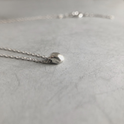 melt necklace silver SS size /シルバー/ネックレス/溶かした銀/シンプル 4枚目の画像