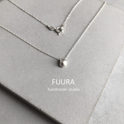 【メルマガ掲載】 melt necklace silver SS size /シルバー/ネックレス/溶かした銀/シンプル 1枚目の画像