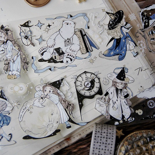 ⭐️野柚⭐️海外マスキングテープ⭐️切り売り⭐️见习魔女 水晶PET  