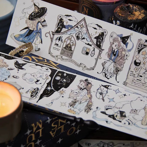 ⭐️野柚⭐️海外マスキングテープ⭐️切り売り⭐️见习魔女 水晶PET  