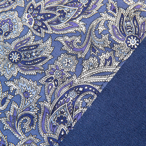 アメリカ輸入生地 テーブルランナー 180×30㎝ ペイズリー柄 ブルー