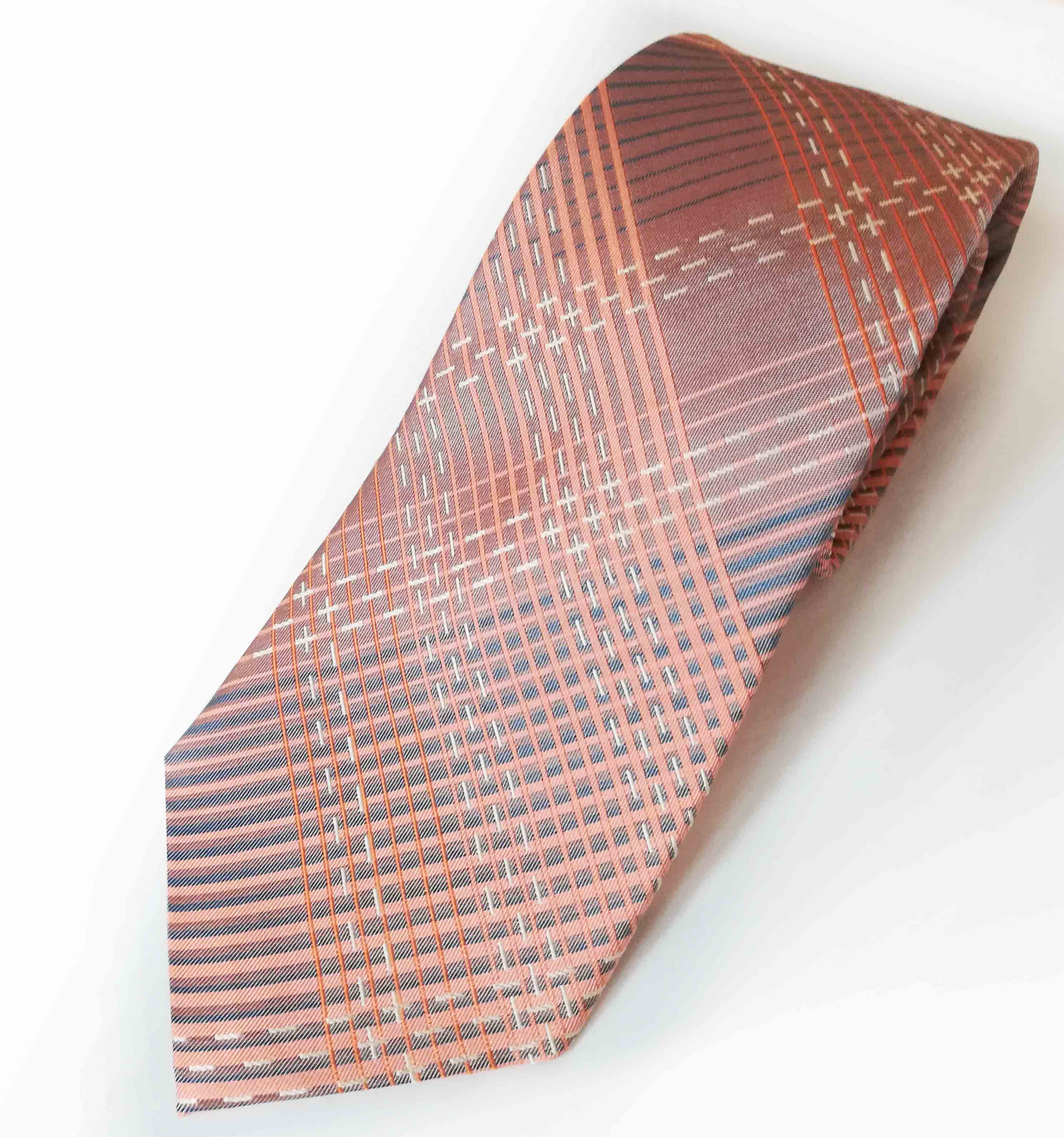ピーチプラッドとスティッチのネクタイPeach Plaid w/ Stitches necktie 4,400円