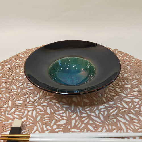 リム皿 織部孔雀釉×黒天目 お椀・ボウル・鉢 Tokimokimi 通販 16553673