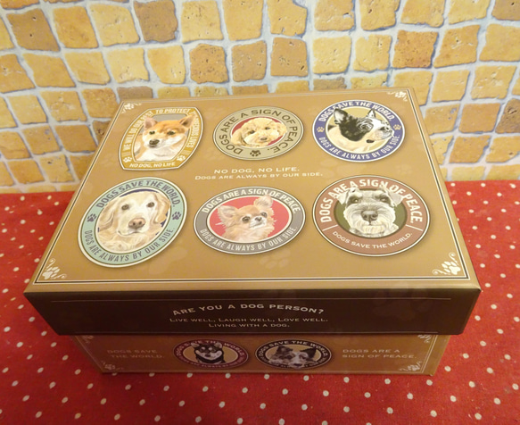 犬のイラスト貼り箱に犬の形のクッキー６袋詰め合わせ♪(*^▽^*) 3枚目の画像