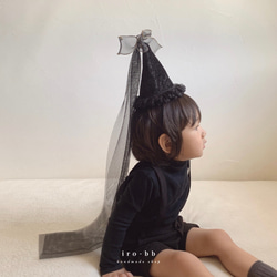 ✽NEW✽　party hat　Noël　チュール付き　ベロア生地 ベビークラウン　パーティーハット　 10枚目の画像