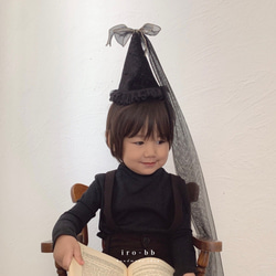 ✽NEW✽　party hat　Noël　チュール付き　ベロア生地 ベビークラウン　パーティーハット　 11枚目の画像