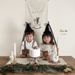 ✽NEW✽　party hat　Noël　チュール付き　ベロア生地 ベビークラウン　パーティーハット　 13枚目の画像