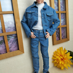 1/6人形用服オーバーオール3点セットリカちゃんサイズ その他人形