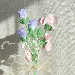 スイートピー･カンパニュラ･小さな野花のブーケ 7枚目の画像