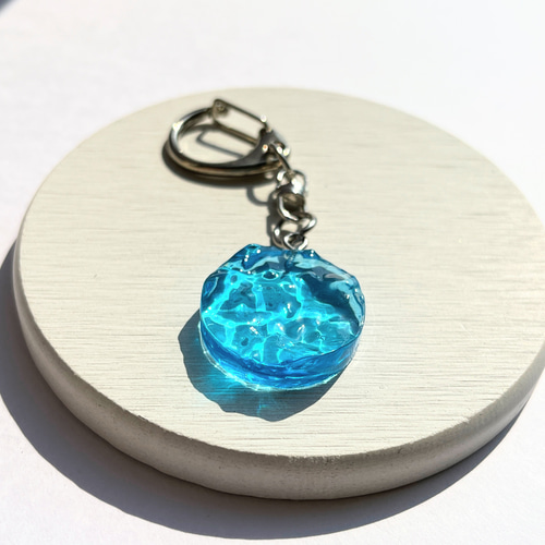 ＃171　浴衣にも♪コバルトブルー✴紫陽花✴レジンヘアゴムキーホルダーブローチ 171 浴衣にも♪コバルトブルー✴紫陽花✴レジンヘアゴムキーホルダー