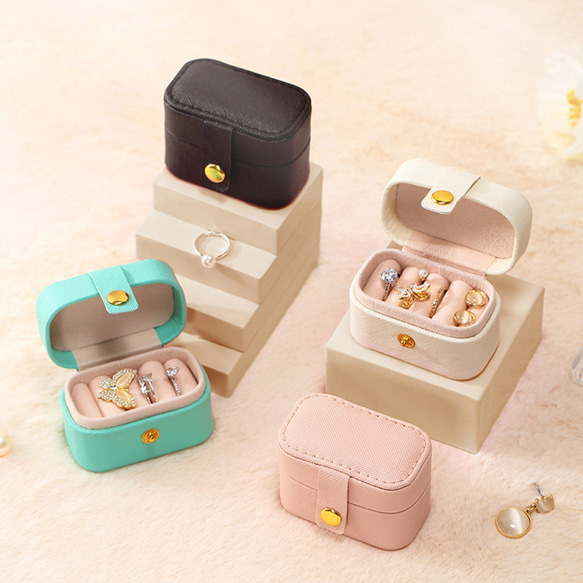 AOI Jewel ジュエリーボックス アクセサリーケース 宝石箱 持ち運び 携帯用 トラベル 可愛い 小物入れ 指輪 9枚目の画像