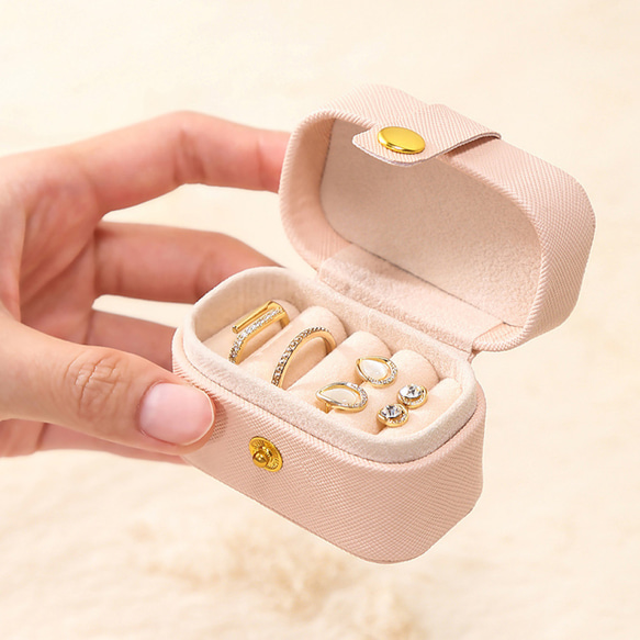 AOI Jewel ジュエリーボックス アクセサリーケース 宝石箱 持ち運び 携帯用 トラベル 可愛い 小物入れ 指輪 2枚目の画像