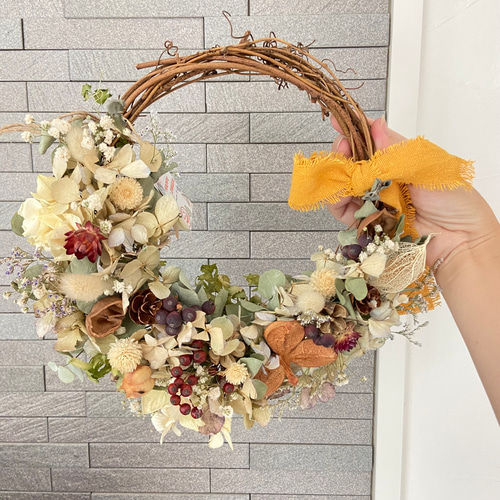 8.秋色紫陽花ハーフリース 8.秋色紫陽花ハーフリース