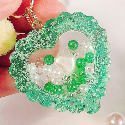 もこもこクリームソーダ◇ハートシェイカー シャカシャカキーホルダー