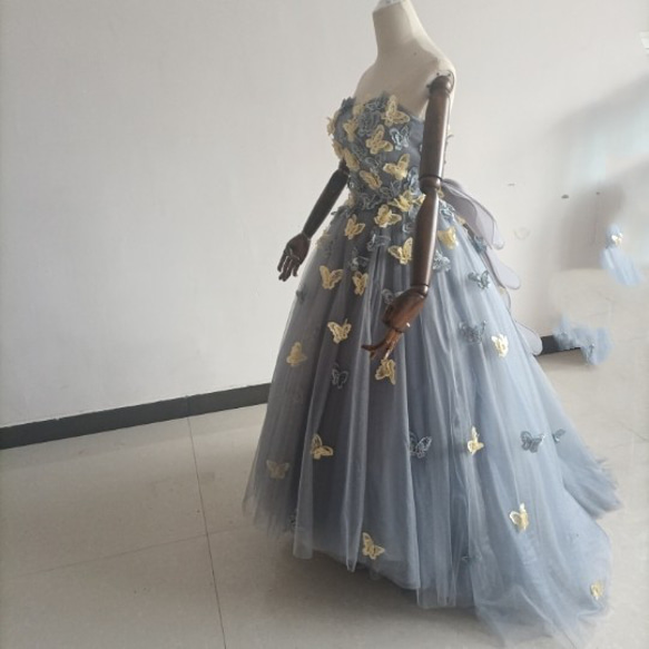2色混色連衣裙 3D絲帶首飾，散發出燦爛的光芒 Princess Line 音樂會/音樂會 第15張的照片