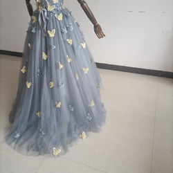 2色混色連衣裙 3D絲帶首飾，散發出燦爛的光芒 Princess Line 音樂會/音樂會 第7張的照片