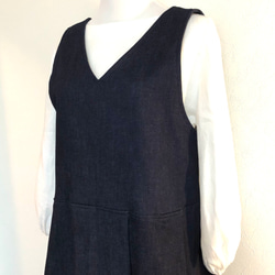 岡山児島デニムのジャンバースカート 7枚目の画像