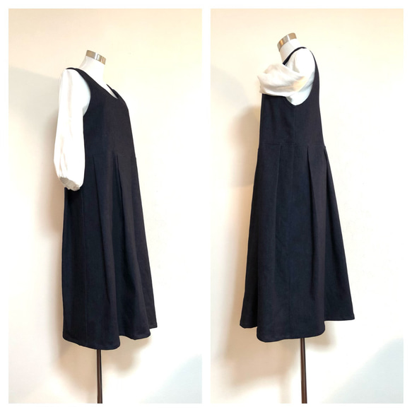 岡山児島デニムのジャンバースカート 2枚目の画像