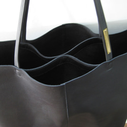 OTONA eco-bag XLサイズ ブラック　本革製トートバッグ 2枚目の画像