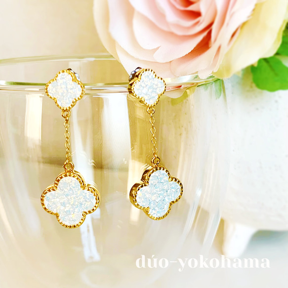 クローバー フラワー ピアス ete エテ ピアス K18YG クローバー