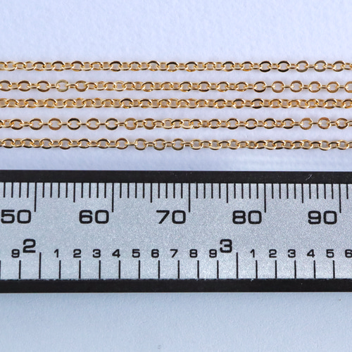 070-G k16gp 平アズキチェーン 1メートル 金具・チェーン Starie 通販  