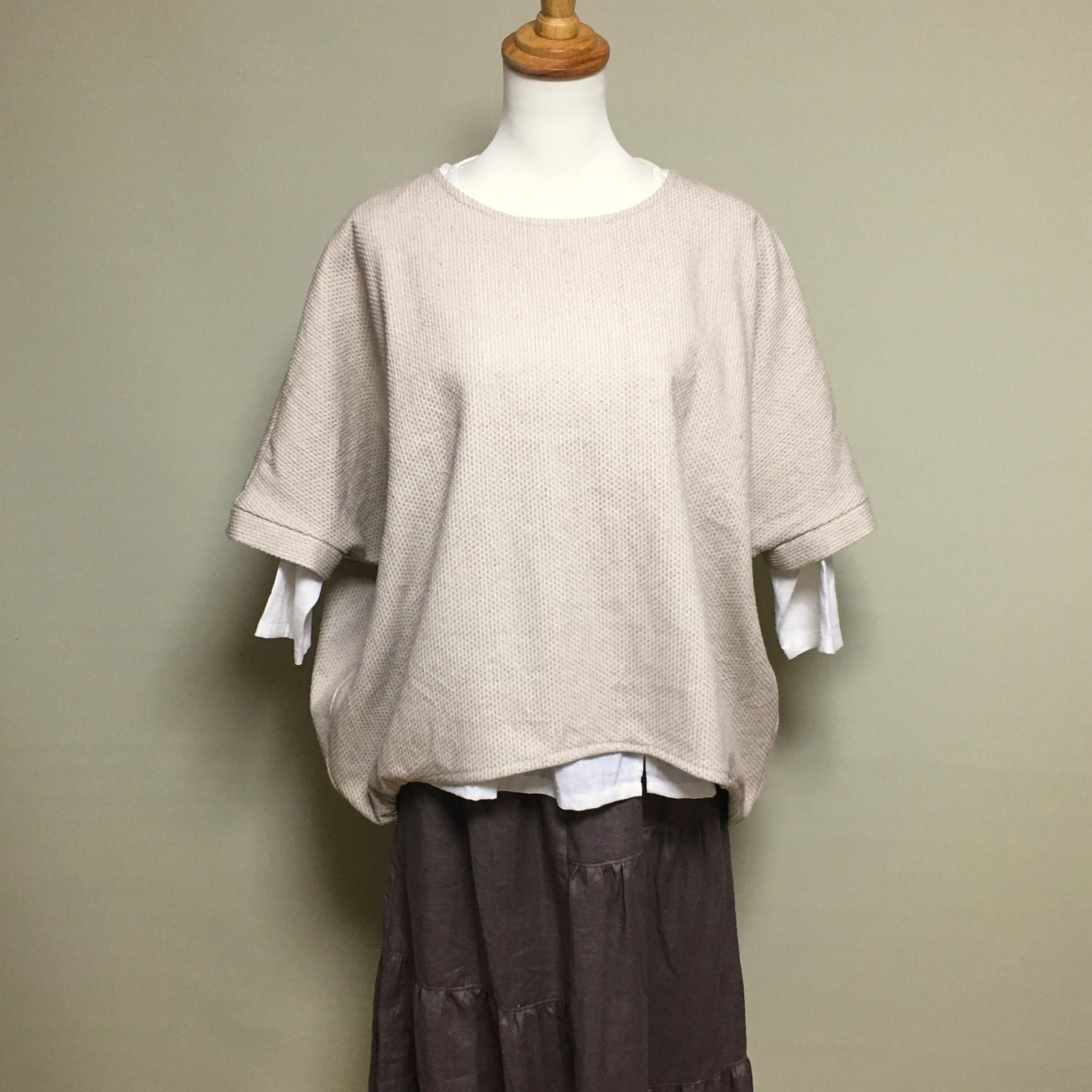 バルーンプルオーバー【コットンリネン刺し子　生成り】◆フリーサイズ 6,336円