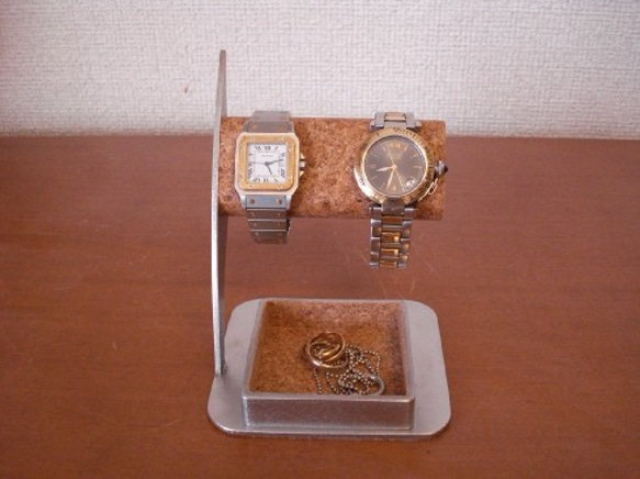 　腕時計スタンド　だ円パイプ2本掛け腕時計スタンド 2枚目の画像