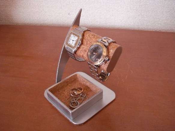 　腕時計スタンド　だ円パイプ2本掛け腕時計スタンド 5枚目の画像