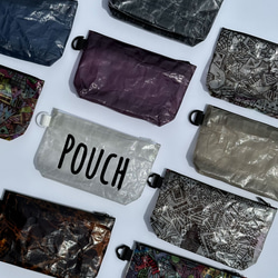 ブラック【オーダー可能】軽量＆防水生地　ポーチ　ダイニーマ　DCF pouch 2枚目の画像