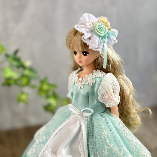 リカちゃん ブライス ドレス 4点セット ❀ マーガレットグリーン