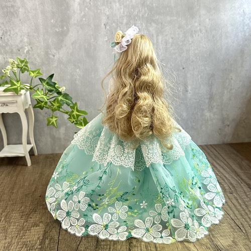 リカちゃん ブライス ドレス 4点セット ❀ マーガレットグリーン リカちゃん ブライス ドレス 4点セット ❀ マーガレットグリーン