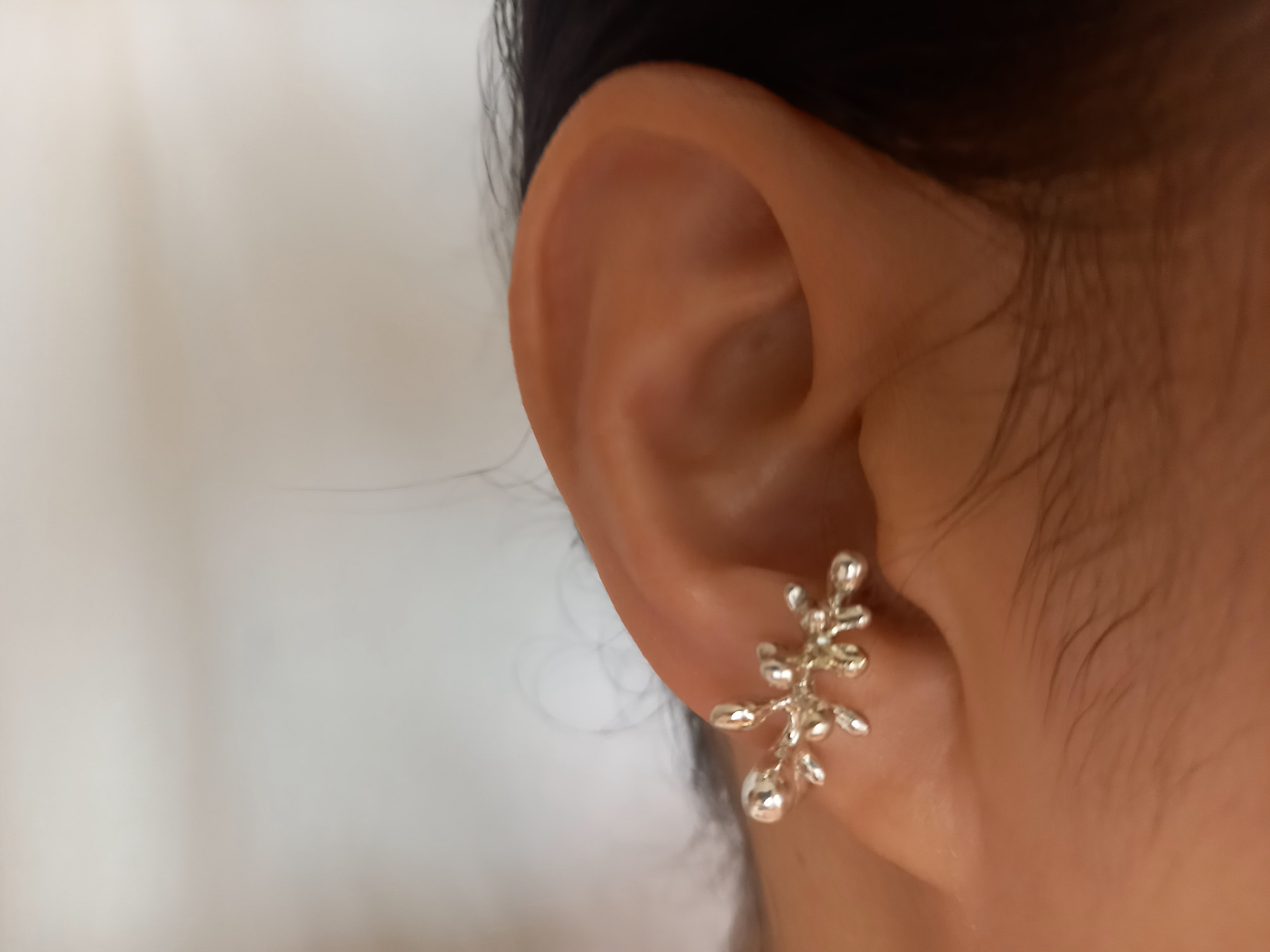 Utoka ☆ silver  グリーンネックレス  イヤーカフ M