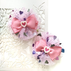 ふわふわチュール《ヘアゴム（ツイン）》 ゆめかわ キッズ かわいい