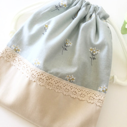 ♪New♪♡Lace flower～mini flower～★給食袋♡ ～デコレクションズ～　　 3枚目の画像