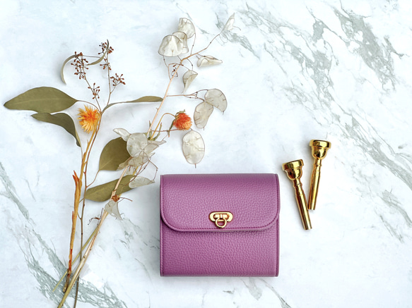 ピンク】トランペット マウスピースポーチ 本革 レザー【受注