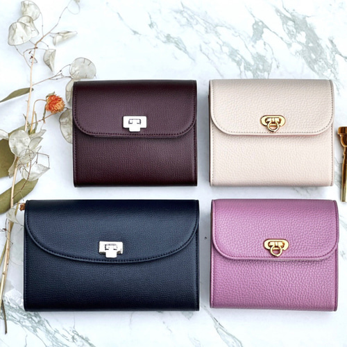 ダークワイン×ゴールド】トランペット マウスピースポーチ 本革 レザー