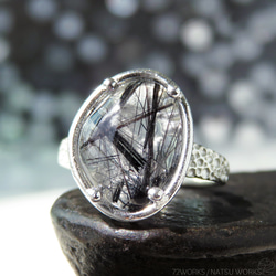 トルマリン in クォーツ リング / black Tourmaline in Quartz Ring 2枚目の画像