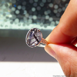 トルマリン in クォーツ リング / black Tourmaline in Quartz Ring 4枚目の画像