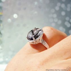 トルマリン in クォーツ リング / black Tourmaline in Quartz Ring 5枚目の画像