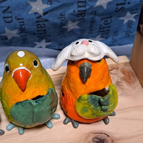 ⑨お月見小物 お着替え小鳥専用 お月見 うさぎ面 稲穂 月見団子 十五夜