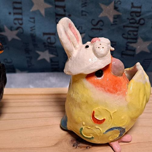 ⑧お月見小物 お着替え小鳥専用 お月見 うさぎ面 稲穂 月見団子 十五夜