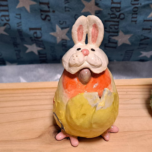 45 四角傘立て うさぎの  お月見 patapataminzoku_kst3