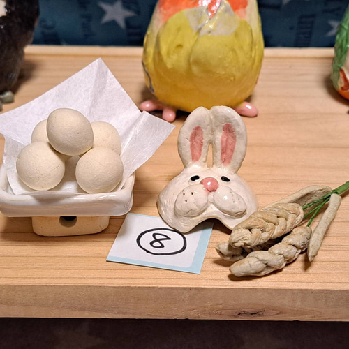 ⑧お月見小物 お着替え小鳥専用 お月見 うさぎ面 稲穂 月見団子 十五夜