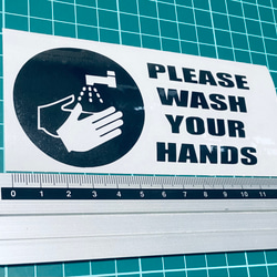 PLEASE WASH HANDS ステッカーS 3枚目の画像