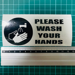 PLEASE WASH HANDS ステッカーS 4枚目の画像