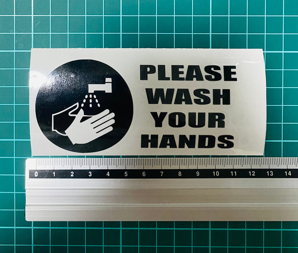 PLEASE WASH HANDS ステッカーS 4枚目の画像