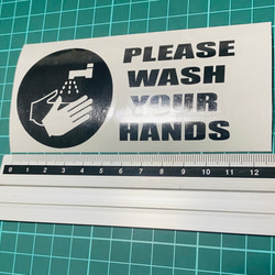 PLEASE WASH HANDS ステッカーS 2枚目の画像