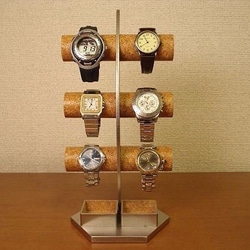 誕生日プレゼント　三日月3段腕時計スタンド　ダブルトレイ付き 2枚目の画像