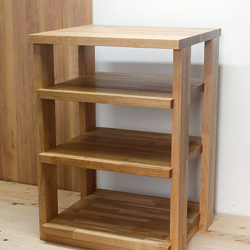 オーク材のオーディオラック 厚30mm 1R4-45HK ウレタン仕上げ