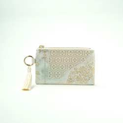 [純金箔金絲腰帶重製包吊飾型迷你小袋] 卡包、零錢包、化妝包、旅行、生日 第2張的照片